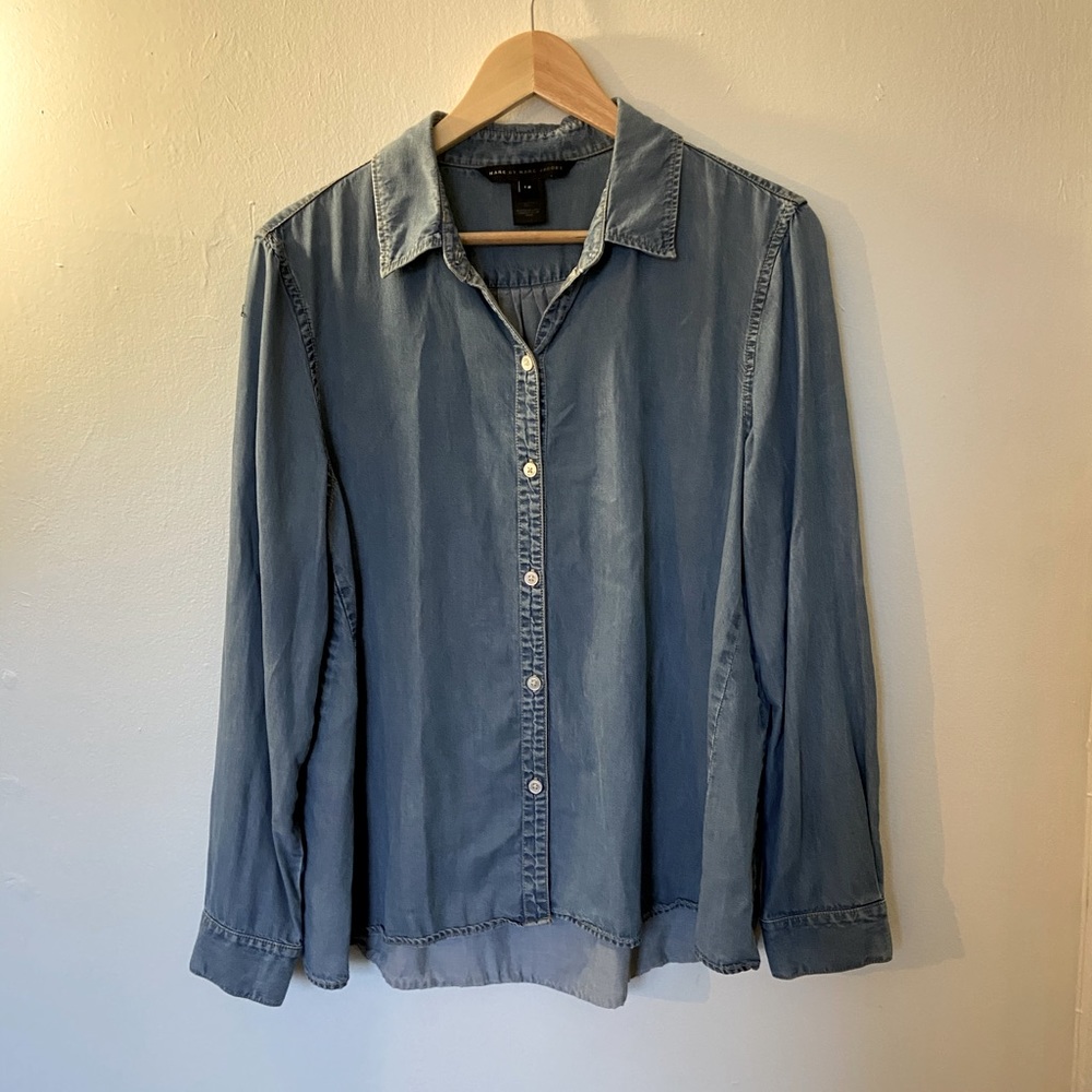 Marc by Marc Jacobs Twill Denim Button-up Blouse
